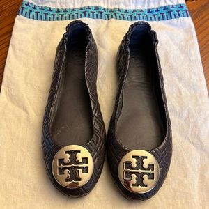Chocolate Brown Tory Burch Flats